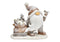 Nikolaus mit Geschenke aus Poly weiß, beige (B/H/T) 12x11x6cm