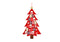 Adventskalender Tannenbaum aus Filz/Textil, 24 Taschen (B/H) 7x10cm, Rot (B/H) 60x106cm