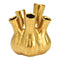 Vase aus Keramik gold (B/H/T) 13x16x13cm