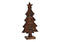 Aufsteller Tannenbaum aus Mangoholz braun (B/H/T) 15x32x6cm