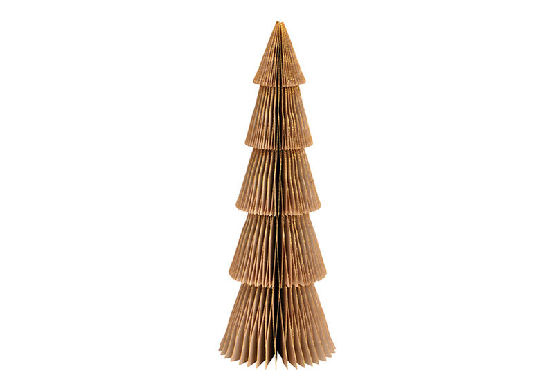 Aufsteller Tannenbaum Honeycomb mit Glitter aus  Papier/Pappe brown (B/H/T) 10x30x10cm