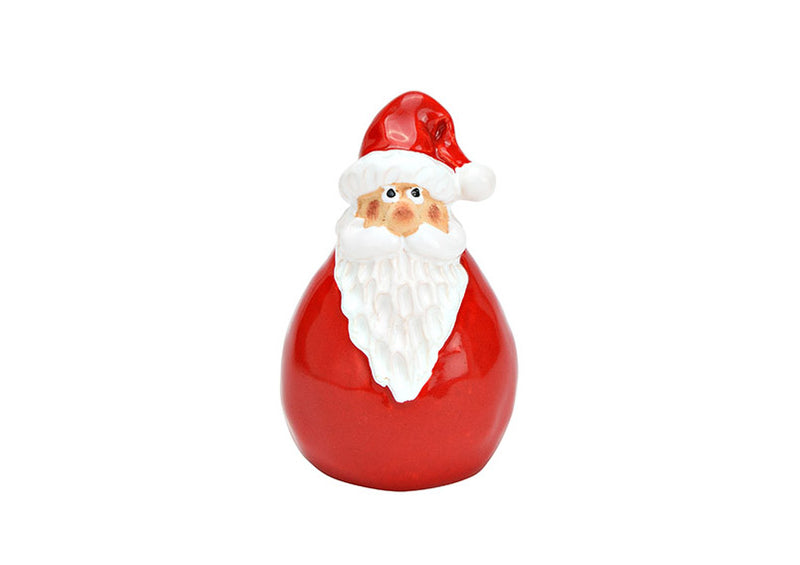 Nikolaus aus Keramik rot, weiß (B/H/T) 6x10x6cm