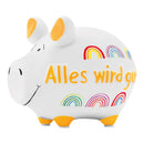 Spardose KCG Kleinschwein Alles wird gut aus Keramik bunt (B/H/T) 12x9x9cm