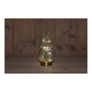 Tannenbaum mit Licht 10er LED aus Glas gold (B/H/T) 10x23x10cm Batteriebetrieb 3xAAA