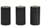 Kerze LED warm weiß Docht Flamme, 2xAAA nicht Inkl. aus Wachs schwarz 3-fach, (B/H/T) 7x13x7cm