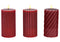 Kerze LED warm weiß Docht Flamme, 2xAAA nicht Inkl. aus Wachs rot 3-fach, (B/H/T) 7x13x7cm