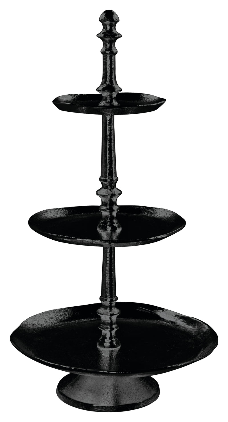 Etagere mit 3 Ebenen aus Metall schwarz (B/H/T) 27x50x27cm