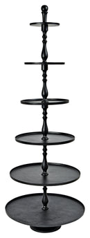 Etagere mit 6 Ebenen aus Metall schwarz (B/H/T) 74x192x74cm