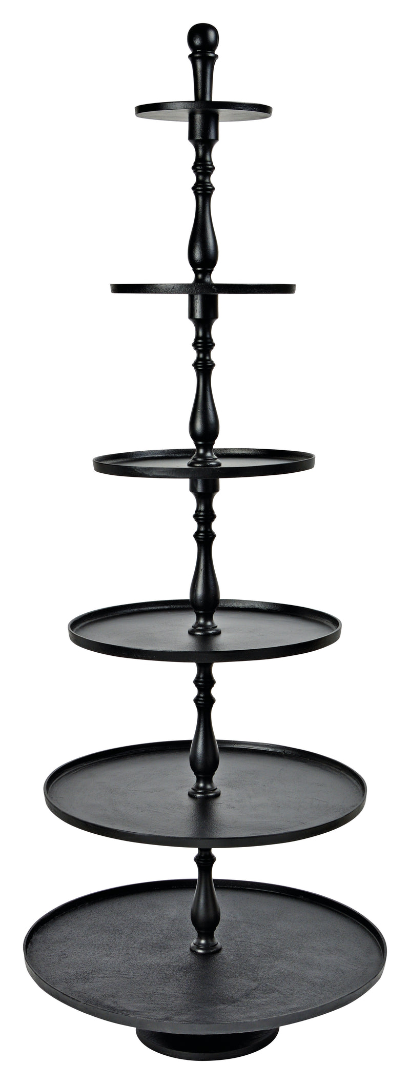 Etagere mit 6 Ebenen aus Metall schwarz (B/H/T) 74x192x74cm