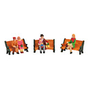 Miniaturfiguren Sitzbank aus Poly bunt 3-fach, (B/H/T) 6x5x4cm