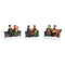 Miniaturfiguren Paar auf Sitzbank aus Poly bunt 3-fach, (B/H/T) 6x5x4cm 7x5x3cm 7x5x3cm