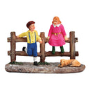 Miniaturfigur Kinder am Zaum aus Poly bunt (B/H/T) 9x6x4cm