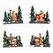 Miniaturfigur Sitzbank im Wald aus Poly bunt 4-fach, (B/H/T) 8x7x6cm