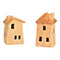 Haus aus Keramik beige 2-fach, (B/H/T) 7x12x6cm