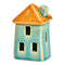 Haus aus Keramik mint (B/H/T) 5x10x4cm