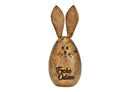 Hase Frohe Ostern aus Mangoholz braun (B/H/T) 8x20x8cm