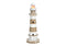 Aufsteller Leuchtturm LED exklusive 2xAA aus Holz natur (B/H/T) 12x37x12cm