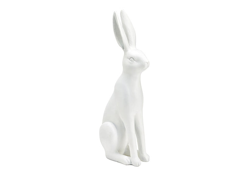 Hase aus Poly weiß (B/H/T) 10x36x14cm