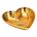 Schale Herz aus Metall gold (B/H/T) 15x5x15cm