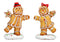 Lebkuchenfiguren aus Poly braun 2-fach, (B/H/T) 8x11x3cm