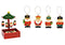 Weihnachtshänger Nussknacker, mit Nikolaus, Schneemann motiv 5x8x0,5cm im Baum Displaybox 25x36x24cm aus Holz bunt 4-fach