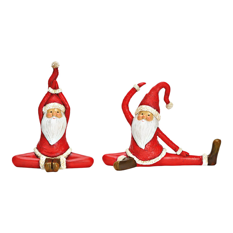 Yoga Nikolaus aus Poly rot 2-fach, (B/H/T) 15x18x9cm 21x15x7cm