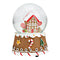 Spieluhr/Schneekugel Lebkuchenhaus aus Poly braun (B/H/T) 10x15x10cm