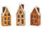 Haus, Stadthaus aus Steingut natur 3-fach, (B/H/T) 4x10x3cm