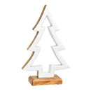 Tannenbaum aus Mangoholz weiß (B/H/T) 14x22x5cm