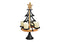 Adventsgesteck, Tannenbaum f. 4er Kerzen 8cm, aus Metall, Mangoholz schwarz (B/H/T) 33x58x33cm