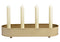 Adventsgesteck, Kerzenhalter 4er Stabkerz aus Metall beige (B/H/T) 35x6x13cm
