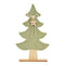 Aufsteller Tannenbaum Kunstfell Finish aus Holz, Polyester grün (B/H/T) 23x39x5cm