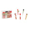 Klammer Set, Weihnachts Motiv 1x9x1cm, 8-er Set, aus Holz bunt (B/H/T) 12x9x2cm