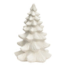 Tannenbaum aus Porzellan weiß (B/H/T) 5x7x5cm