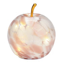 Apfel mit 20er LED mit 16/8 Timer aus Glas pink/rosa (B/H/T) 16x17x16cm, exklusive 3xAA