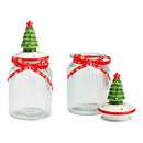 Vorratsglas mit Keramik Tannenbaum Deckel aus Glas transparent (B/H/T) 11x24x11cm 900ml