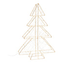 Leuchttannenbaum 500er LED mit Timer 6/18H, warm weiß, IP44 Adapter, 4.5V 6W aus Kunststoff champagner (B/H/T) 41x61x11cm