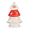 Tannenbaum mit LED, exklusive 2xLR44 aus Keramik rot (B/H/T) 10x16x6cm