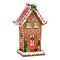 Lebkuchenhaus mit LED, exklusive 2xAAA aus Poly bunt (B/H/T) 18x31x13cm