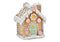 Lebkuchenhaus aus Poly mint, rosa (B/H/T) 10x14x8cm