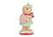 Lebkuchenfigur mint, rosa aus Poly bunt (B/H/T) 10x23x8cm