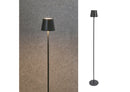 LED Stehleuchte aus Metall schwarz (B/H/T) 10x120x10cm USB, Eisen/PS, 27LED, stufenlos dimmbar, warmweiß, 1m USB zu USB C Ladekabel, zerlegt