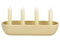 Adventsgesteck, Kerzenhalter aus Porzellan, Beige (B/H/T) 31x7x12cm