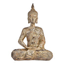 Buddha sitzend aus Poly grau (B/H/T) 20x28x9cm