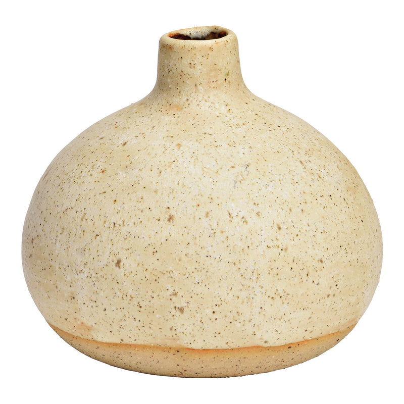 Vase aus Keramik beige (B/H/T) 13x12x13cm nur für Trockenblumen