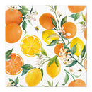 Serviette Zitrusfrüchte Dekor 3-lagig, 20er Pack aus Papier/Pappe, Gelb/Orange (B/H) 33x33cm