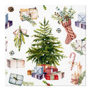 Serviette, Tannenbaum Dekor 3-lagig, 20er Pack aus Papier/Pappe, Bunt (B/H) 33x33cm