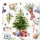 Serviette, Tannenbaum Dekor 3-lagig, 20er Pack aus Papier/Pappe, Bunt (B/H) 33x33cm