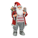 Nikolaus in rot aus Kunststoff/Textil (B/H/T) 35x80x35 cm