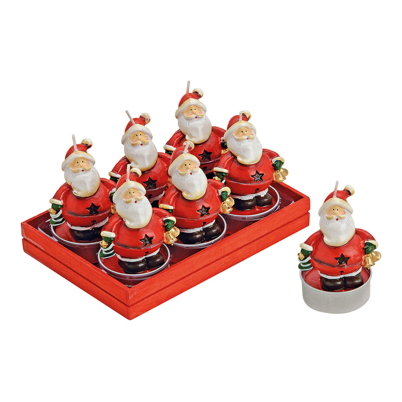 Teelicht-Set 6-teilig Nikolaus (B/H/T) 4x6x4 cm